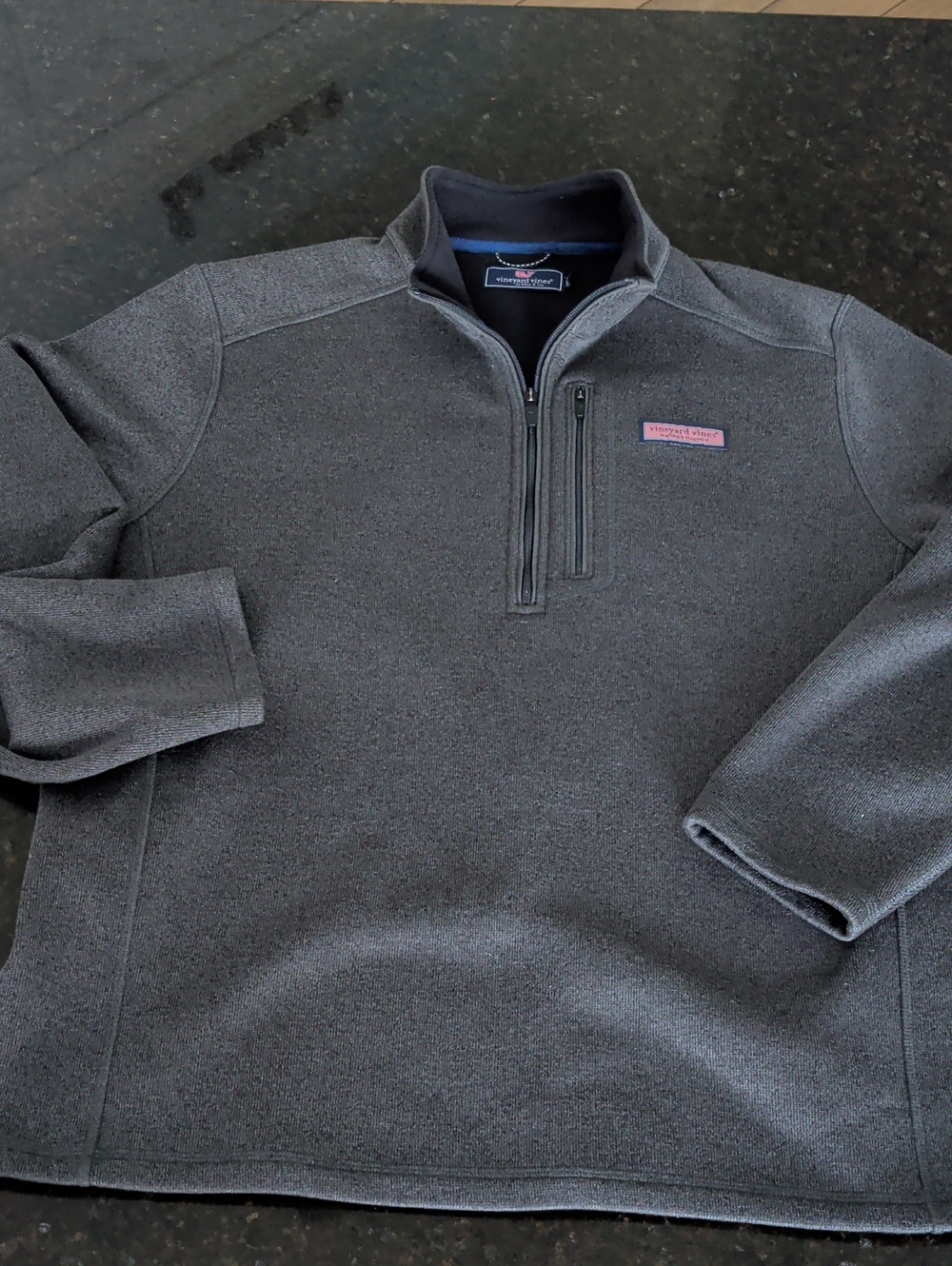 Vineyard Vines Charcoal Gray Half-Zip Pullover